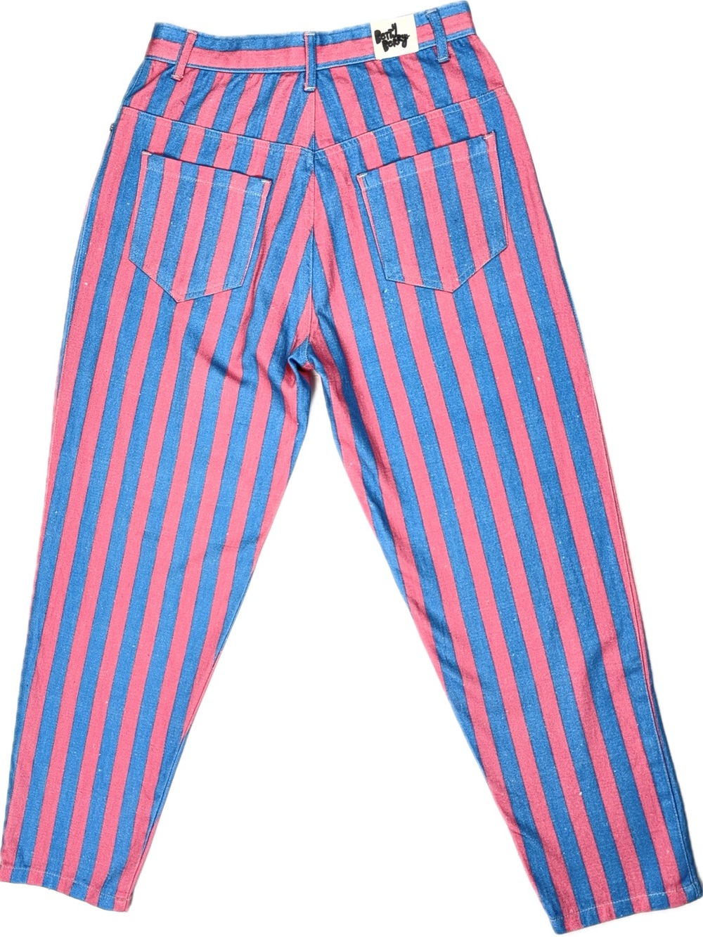 Betty Berry Candy Jeans Bubblegum Pink Blue Striped Organic Cotton Denim 27x28